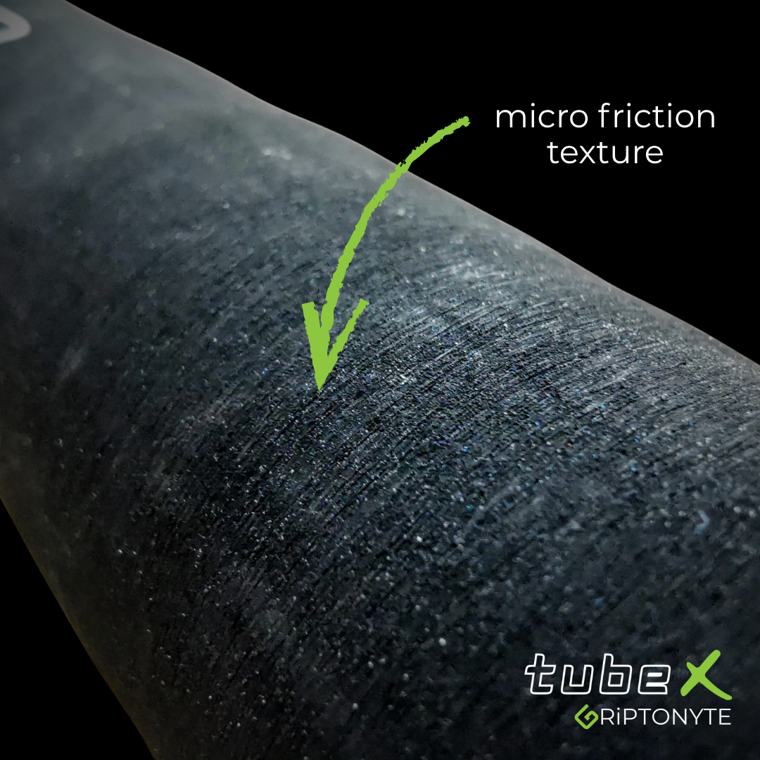 Close up image of the mirco friction texture on tubeX grip