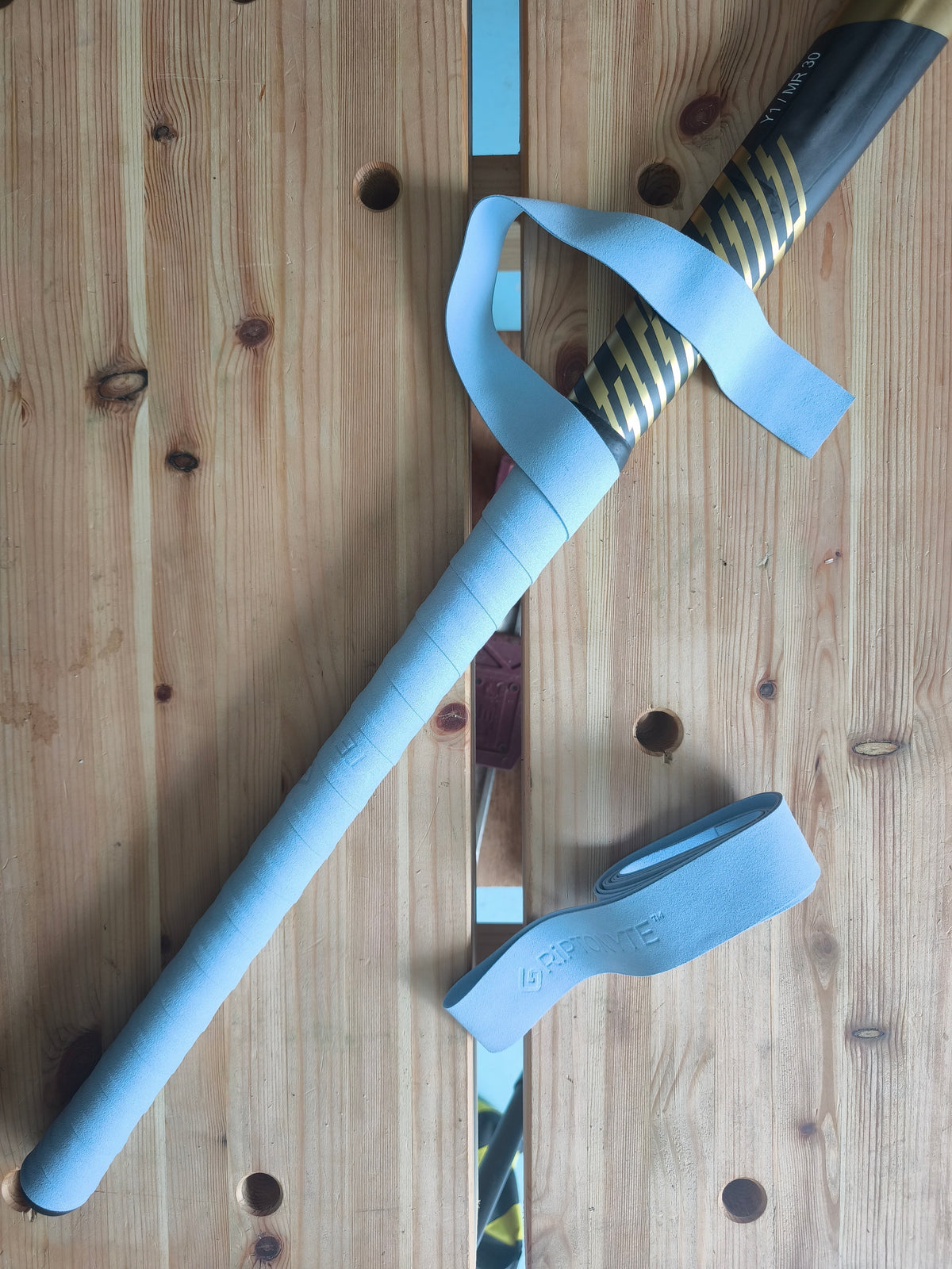 Chamois Supreme in Sky, wrapped on a stick